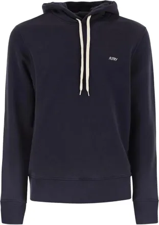 Autry Katoenen Hoodie met Logo - Heren - Hoodies - Blauw - XL - Katoen - Hoodies & sweatvesten