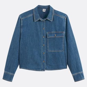 La Redoute Collections Kort oversized hemd in denim