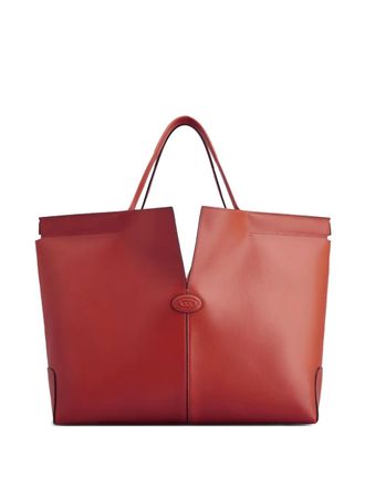 Tod's large Di Bag Folio leather tote bag - Red