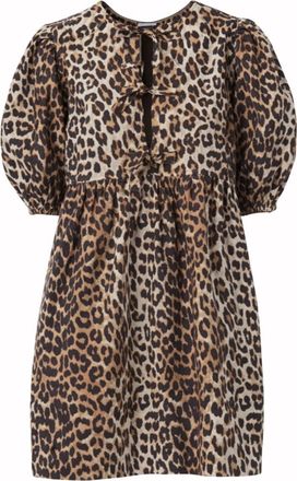 Ganni Leopard Print Mini Dress