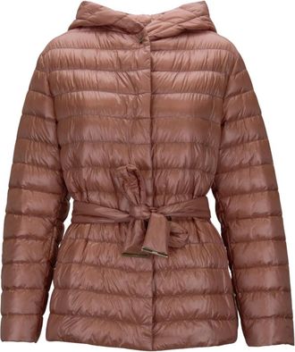 Herno Donzen Jas met Afneembare Riem - Dames - Gewatteerde jassen - Roze - 2XL - Katoen - Jassen
