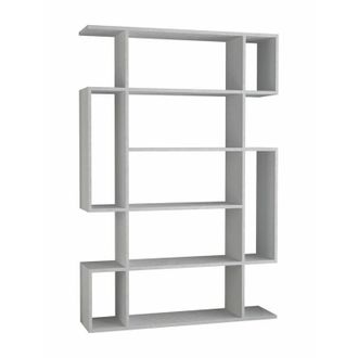 Dmora Dmora - Libreria Melpomene, Scaffale da ufficio, Mobile portalibri, Biblioteca, 110x26 h161 cm, Bianco