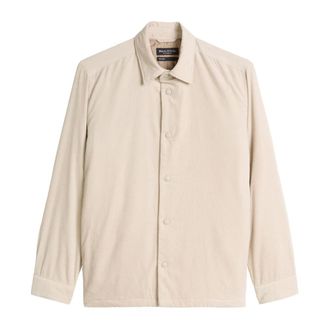 Marc O'Polo Geweven Overshirts - Heren - Jassen - Beige - Maat: L Katoen