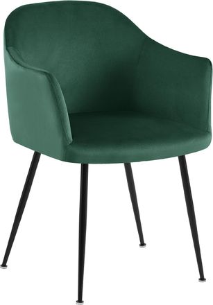 Clp Silla De Comedor De Terciopelo Jaysie Verde Oscuro