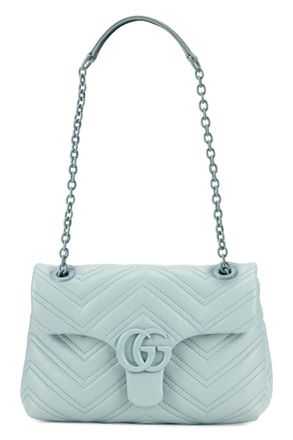 Gucci Light Blue GG Marmont Small Shoulder Bag