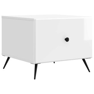 vidaXL Mesa De Caf&eacute; Brillante 49 X 50 X 40 Cm Madera De Ingenier&iacute;a Vidaxl