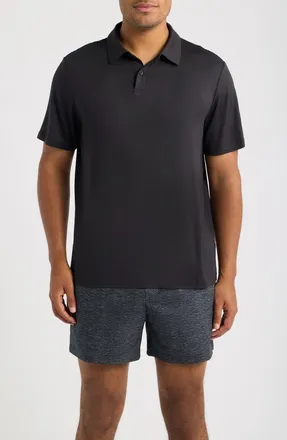 Zella Dynamic Polo in Black Heather at Nordstrom, Size Xx-Large