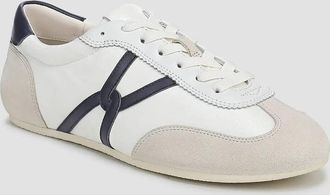 Veronica Beard Womens Riviera Nylon Sneaker In Coco/ Navy