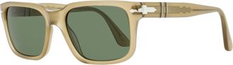 Persol Unisex Rectangular Sunglasses PO3272S 116931 Beige Opal 55mm