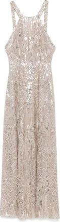Elie Saab Abito lungo con paillettes - Marrone