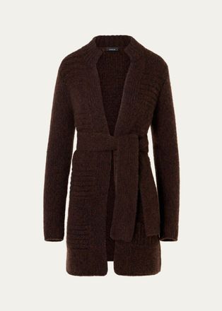 Akris Rib Mouline Cashmere-Silk Open Cardigan