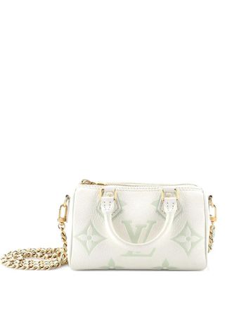 Louis Vuitton Chain Speedy Bandouliere NM Bag Bicolor Monogram Empreinte Giant Nano shoulder bag - Groen