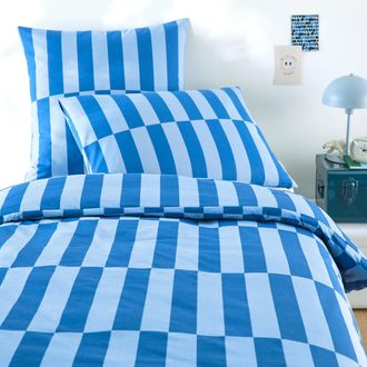 La Redoute Interieurs Kinderdekbedovertrek in 50% gerecycled katoen, TABAKA BLEU