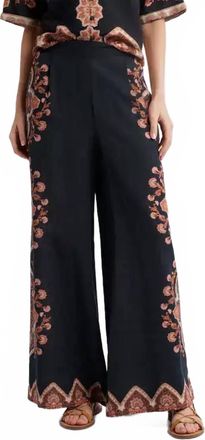 Cleobella Martin Medallion Wide Leg Pants In Dark Lagos