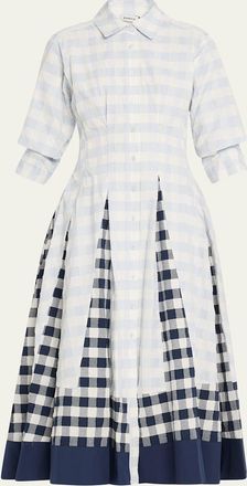 SIMKHAI Jazz Pintuck Midi Dress