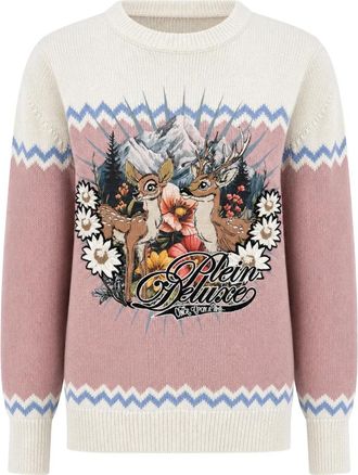 Philipp Plein Pullover Ronde Hals Ls Love - Dames - Ronde hals truien - Veelkleurig - XS - Wol - Truien & Vesten