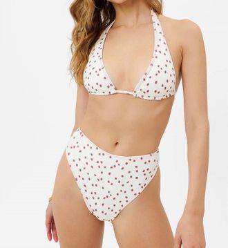 Frankies Bikinis Anne Terry Bottom In Strawberry Cream