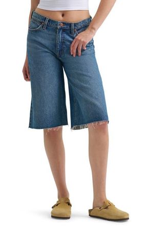 Wrangler Jorts Raw Hem Low Rise Denim Shorts in Stormy Dust at Nordstrom, Size 24
