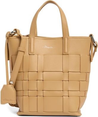 3.1 Phillip Lim Odita Leather Lattice Bucket Bag in Fawn at Nordstrom Rack