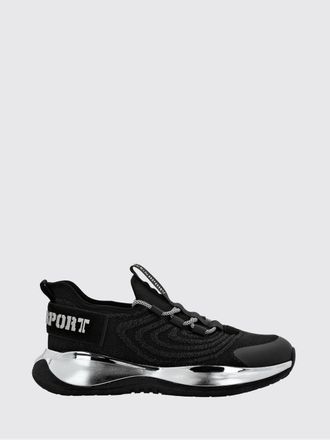 Plein Sport Runner Low-Top Sneakers in Viscose Jersey with Serrated Sole
