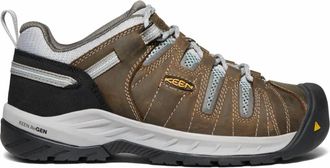 Keen Womens Flint Cascade Safety Shoe In Surf Spray/ Brown
