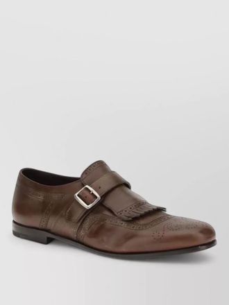 Churchs calf leather houndstooth slip-on loafers