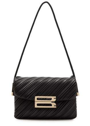 Victoria Beckham Dorian Textured Leather Shoulder bag - Black - One Size