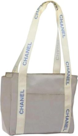 Chanel Pre-owned Leather chanel-bags - Dames - Vintage Shopper - Grijs - ONE Size - Leer - Vintage
