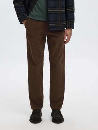 Selected Cordhose SELECTED SLH196-STRAIGHT MILES CORD PANT W NOOS, Herren, Gr. 28, L&auml;nge 32, braun (demitasse), Web, Obermaterial: 98% Baumwolle, 2% Elasthan, 