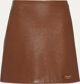 Prada Napa Leather Mini Skirt