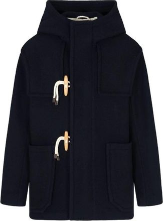 Emporio Armani Virgin-wool Cloth Duffel Coat - Heren - Winterjassen - Blauw - M - Wol - Jassen