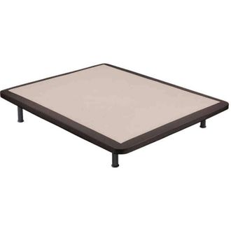 Colchones Aznar Base Tapizada Poli-piel Reforzada 5 Barras Transversales Wengue - 160x200 Cm (2 De 80x200)