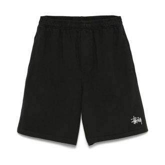 St&uuml;ssy Casual Shorts, male, Black, Size: XL Black Shorts with Embroidered Logo