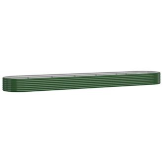 vidaXL Jardinera Arriate Acero Galvanizado Verde 507x100x36 Cm Vidaxl