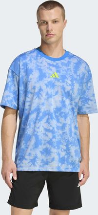 adidas T-Shirt ADIDAS PERFORMANCE FUN TRAINING GRAFIK, Herren, Gr. XXL, ray blau, Obermaterial: 65% Polyester, 35% Baumwolle, normal, Rundhals, Shirts T-Shir