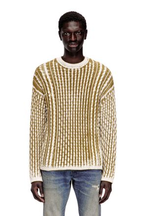 Diesel Reverse-print cable-knit jumper - Knitwear - Man - Multicolor
