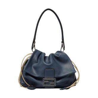 Fendi Dames, Tassen, Blauw, Maat: ONE Size Leer
