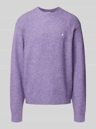 Carhartt Work in Progress Strickpullover mit gerippten Abschlüssen in Flieder, Größe XXL