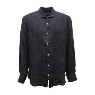 MC2 Saint Barth Pamplona Linen Shirt - male - MC2 Saint Barth - Casual Shirts - Blue - 2XL - Shirts