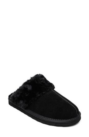 Minnetonka Chesney Mule Slipper in Black Suede at Nordstrom, Size 10