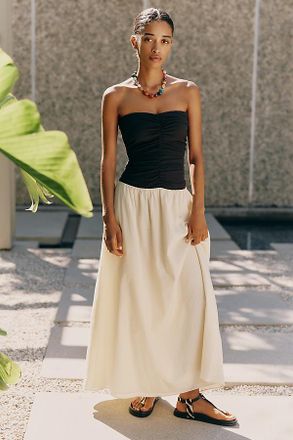 Faithfull The Brand Sant Roc Strapless Midi Dress