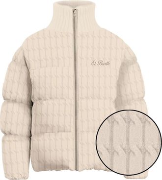 MC2 Saint Barth Mya Wool Jacket - Dames - Winterjassen - Beige - S - Wol - Jassen
