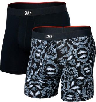 Saxx Vibe Xtra Boxer Brief Fly 2-Pack Kunstfaserunterw&auml;sche f&uuml;r Herren | schwarz