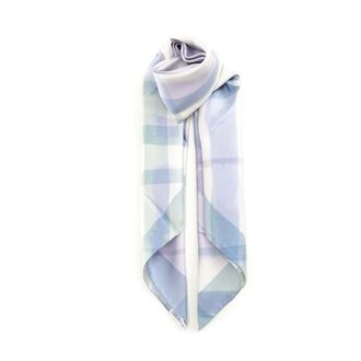 Burberry Check Silk Twill Scarf - unisex - Burberry - Silk Scarves - Purple - ONE SIZE - Accessories