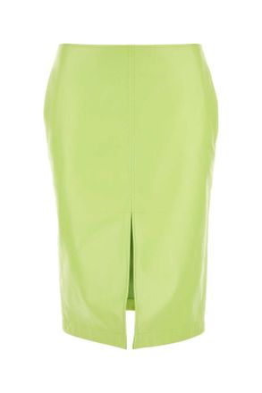 Bottega Veneta Fluo Yellow Shearling Skirt