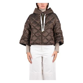 Max Mara The Cube gewatteerde jas - Dames - Jassen - Bruin - Maat: L Zijde