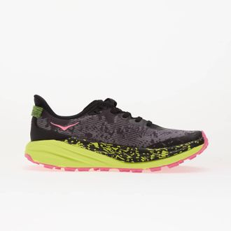 Hoka One One Womens Speedgoat 6 Trail Running Shoes In Black / Neon Hoka Citrus