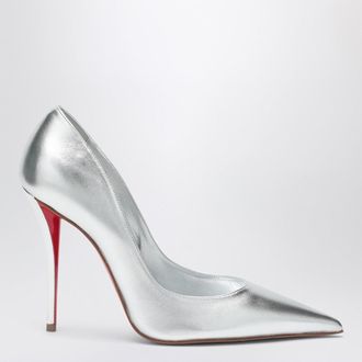 Christian Louboutin Miss Z Pumps In Silver Laminated Nappa Leather
