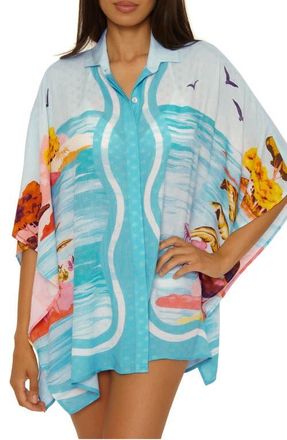 Trina Turk Cyclades Button-Up Cover-Up Shirt in Multi at Nordstrom, Size X-Small