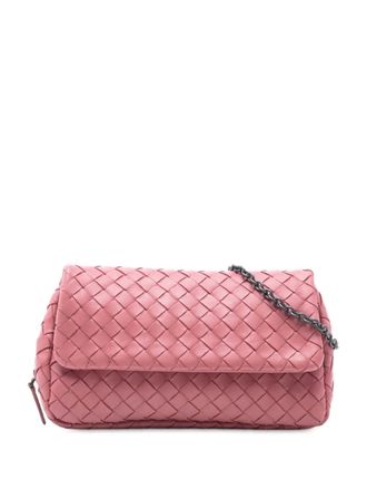 Bottega Veneta 2012-2025 Mini Nappa Intrecciato Expandable Chain crossbody bag - women - Nappa Leather - One Size - Pink